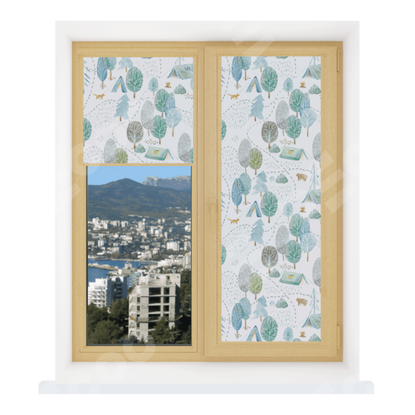 Рулонная штора Уни 2 с принтом Лесистая местность