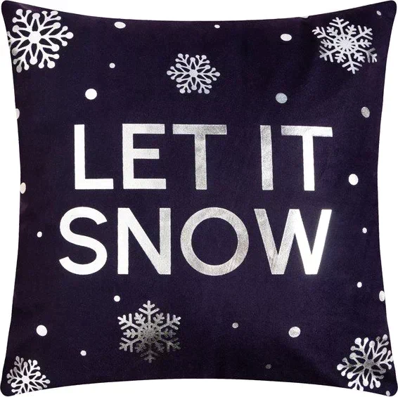 Наволочка Этель "Let it snow" 40х40 см, 100% п/э, велюр