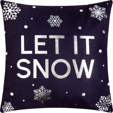 Наволочка Этель "Let it snow" 40х40 см, 100% п/э, велюр