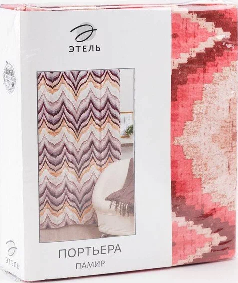 Штора портьерная Этель «Памир» 170х270 см, цвет розовый, 100% полиэстер, блэкаут