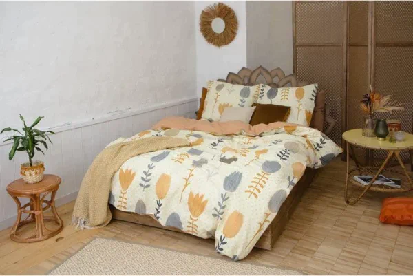 Постельное бельё «Этель» дуэт Autumn flowers 143*215 см - 2 шт, 220*240 см, 70*70 см -2 шт