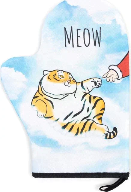 Варежка-прихватка "Meowlangelo" 20х28см,саржа, 100% х/л, ватин 250г/м2