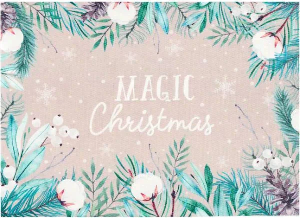 Новогодняя салфетка на стол Magic ПВХ, 40х29 см