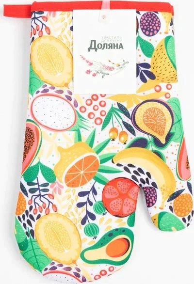 Варежка Доляна "Фрукты" 26*16 см, 100% п/э