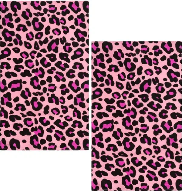 Набор кух.полотенец Доляна Leopard 40х73см-2шт., 100% хл, вафля, 160 гр/м2