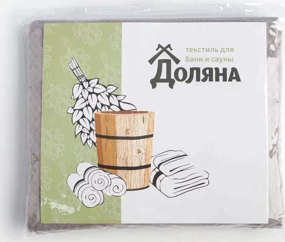 Набор для бани Spa day жен.парео 80х150±4 см, чалма, 100% хл., ваф.полотно, серый, 160 гр/м2 54720