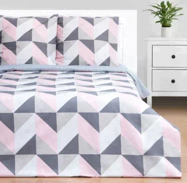 Постельное бельё Этель Дуэт Pink illusion 143х215 см - 2 шт, 220х240 см, 70х70 см -2 шт, бязь 125 г/м2