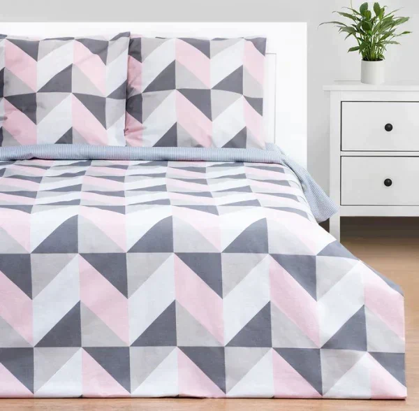 Постельное бельё Этель Дуэт Pink illusion 143х215 см - 2 шт, 220х240 см, 70х70 см -2 шт, бязь 125 г/м2