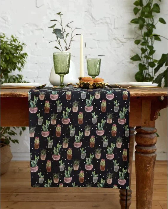 Дорожка на стол Этель Succulents 40х149см, 100% хл, саржа 190 г/м2