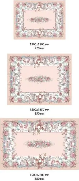 Набор столовый "Pink magic" скат.150х220см +/-3см с ГМВО, салф.40х40см-12шт, хл100%