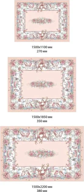 Набор столовый "Pink magic" скат.150х220см +/-3см с ГМВО, салф.40х40см-12шт, хл100%