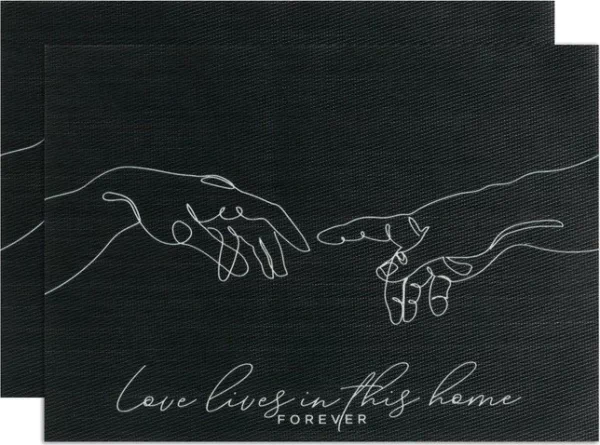 Набор салфеток на стол 2 шт. "Love lives" 40*29 см
