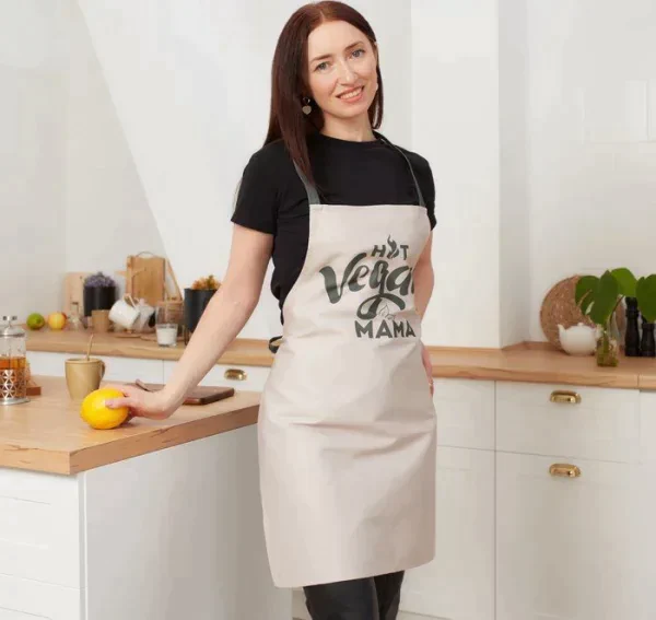 Фартук "Этель" Vegan mama 70х60 см, 100% хлопок, саржа 190 г/м2