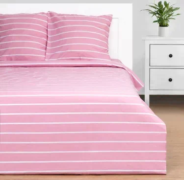 Постельное бельё Этель Дуэт Pink stripes 143х215см-2шт, 220х240см, 70х70см-2шт, 100% хлопок, поплин