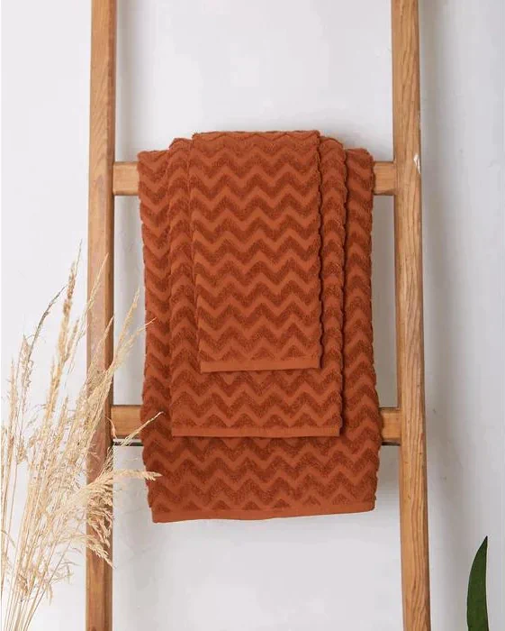 Полотенце махровое LoveLife Zig-Zag 70*130 см, цв. корица,100% хл, 360 гр/м2