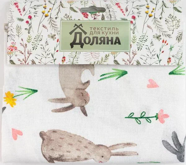 Фартук "Доляна" Fluffy bunnies 60х70 см, 100% хлопок, 164 г/м2
