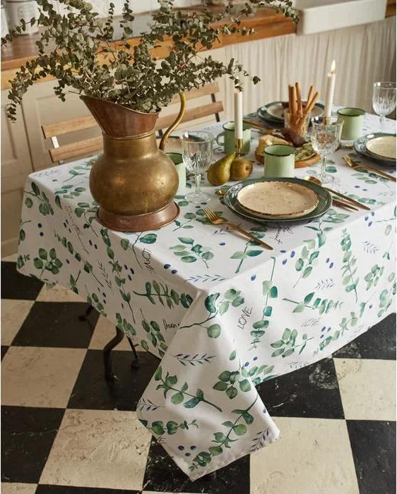 Скатерть "Этель" Eucalyptus 146х110см, 100%хл, саржа 190 гр/м2