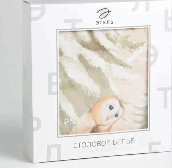 Набор столовый Этель "Christmas forest" скатерть 150*220 +/-3см с ГМВО, салф.40х40см - 12шт,