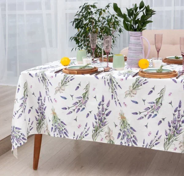 Скатерть "Этель" Lavender 149х220см, 100% хл, саржа 190 г/м2