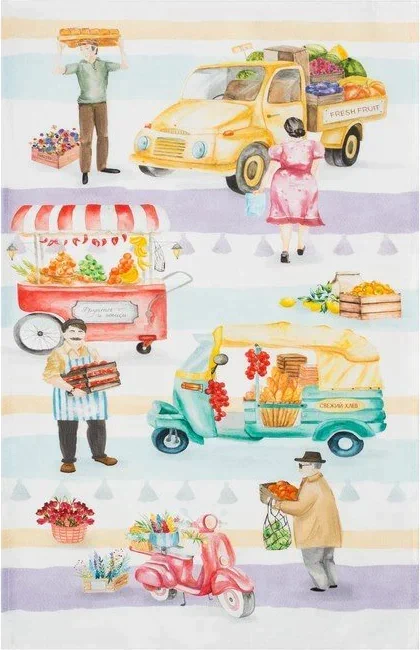 Полотенце "Этель"  Food market  40х73 см, 100% хлопок, саржа 190 г/м2