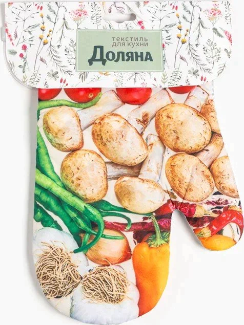 Варежка Доляна "Овощи" 26*16 см, 100% п/э