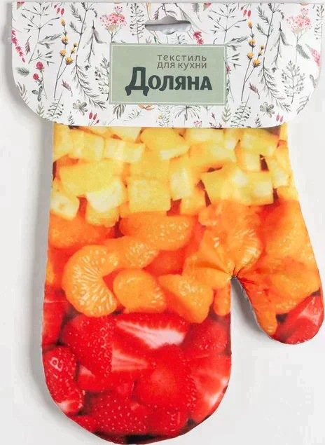 Варежка Доляна "Фрукты" 26*16 см, 100% п/э
