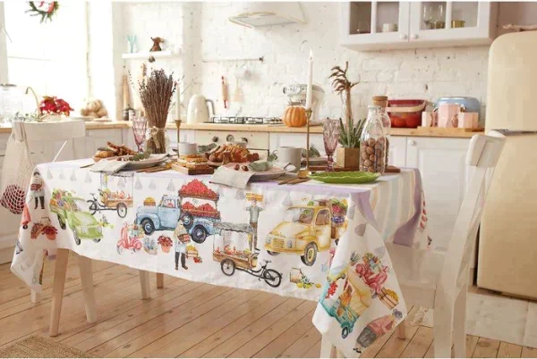 Скатерть Этель Food market 220х147 см,100% хлопок, саржа 190 г/м2