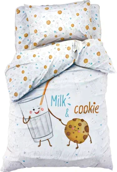 Постельное бельё "Этель" Milk&Cookie 143*215 см, 150*214 см, 50*70 см -1 шт, 100% хл, бязь 125 г/м2