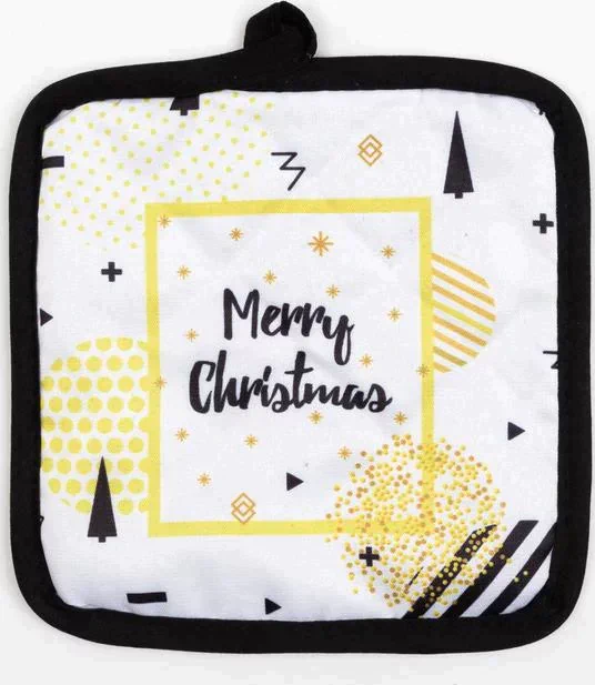 Кухонный новогодний набор Доляна Merry Christmas, прихватка 17*17 см, варежка 25*17 см,100% п/э