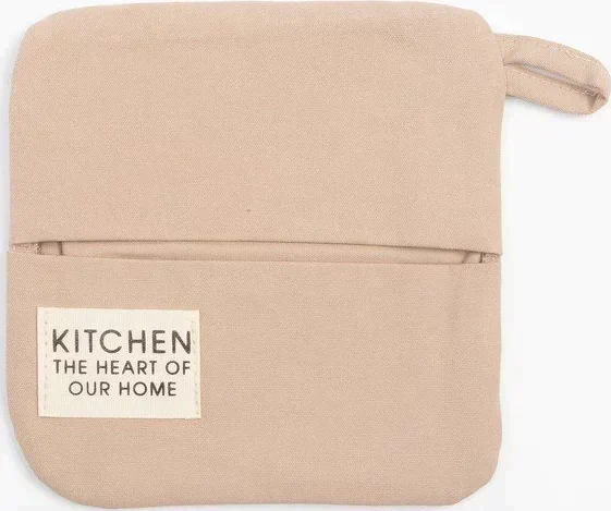 Набор кух. Этель Kitchen, цв. бежевый, варежка-прихватка 18х29 см, прихватка 19х19 см