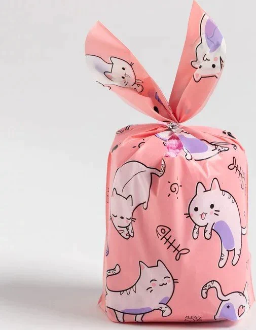 Полотенце в мешочке Экономь и Я "Котейки" 30*60 см, 100% хлопок, 320 гр/м2