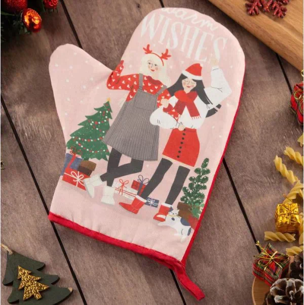 Варежка-прихватка "Warm Wishes" 20х28см, саржа, 100% х/л, ватин 250г/м2
