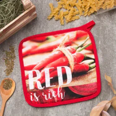 Прихватка RED 19х19см,100% х/л, ватин 250г/м2