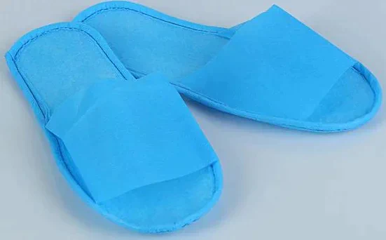 Тапочки одноразовые, "Эконом ПВХ", антискользящие, подошва 3 мм, синие