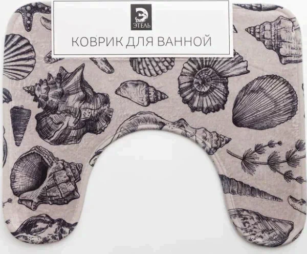 Коврик для ванной Этель "Marine life", 50х40 см, велюр