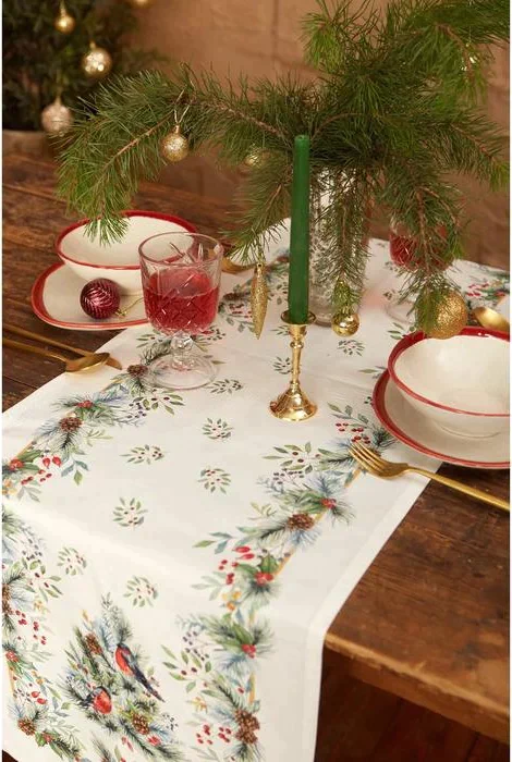 Дорожка на стол Этель Сhristmas bells 40х147 +/- 5 см, 100% хл, саржа 190 гр/м2