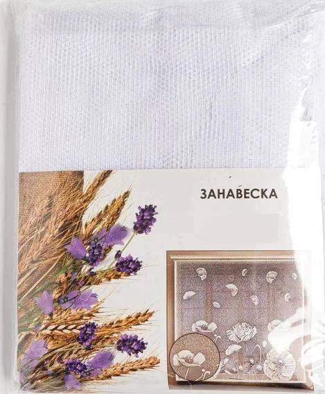 Штора 190х170 см, белый, 100% п/э, без шторной ленты