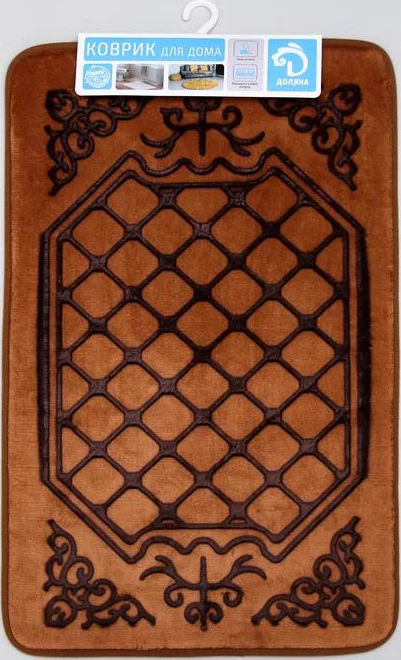 Коврик Доляна «Жанр», 50×80 см, цвет коричневый