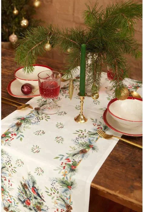 Дорожка на стол Этель Сhristmas bells 40х147 +/- 5 см, 100% хл, саржа 190 гр/м2
