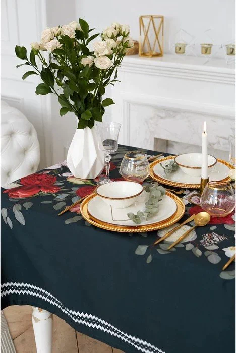 Скатерть "Этель" Flowers 110х147 см,  100% хлопок, саржа 190 г/м2
