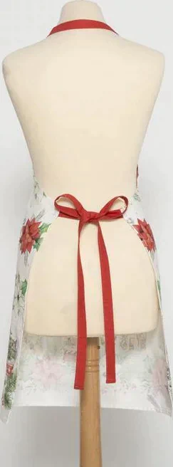 Фартук "Этель" Christmas red flowers 60х70см, 100% хл, саржа 190 гр/м2