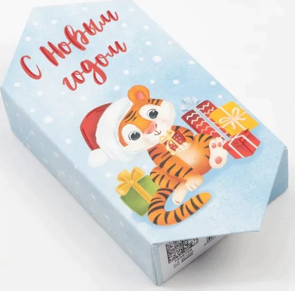 Новогоднее полотенце махровое Этель "С Новым годом" 30х30 см, 100 хл 340г/м2