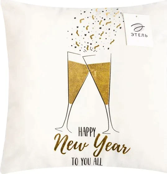 Наволочка Этель "New Year" 40х40 см, 100% п/э, велюр