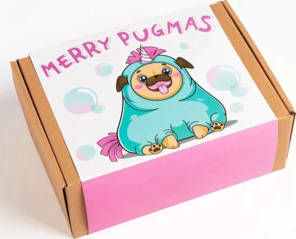 Набор подарочный Этель Merry pugmas полотенце 30х60см и аксс (4 предм)