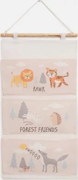 Кармашек текстильный Этель "Forest friends", 3 отделения, 34*63,5 см