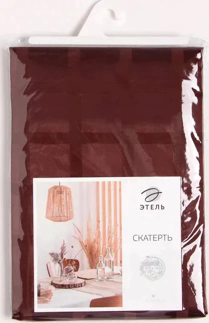 Скатерть "Этель" Geometry 150*250 +/-3см, цв.шоколад, пл. 192 г/м2, хл с ВГМО