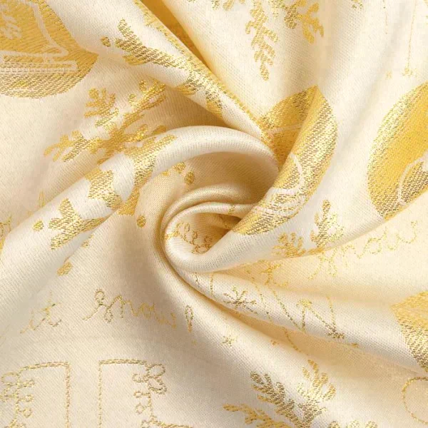 Скатерть Этель "Snow time" цв.золотой, 150*220 см, 115 ±10 гр,100% п/э