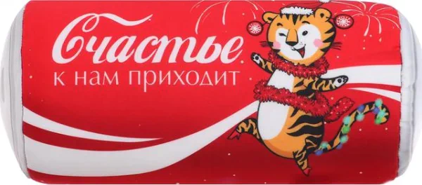Подушка-валик декоративная антистресс «Счастье к нам приходит»