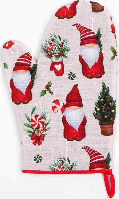 Варежка-прихватка Santa Claus 20х28см, 100% хл, репс 210 г/м2, ватин 250г/м2
