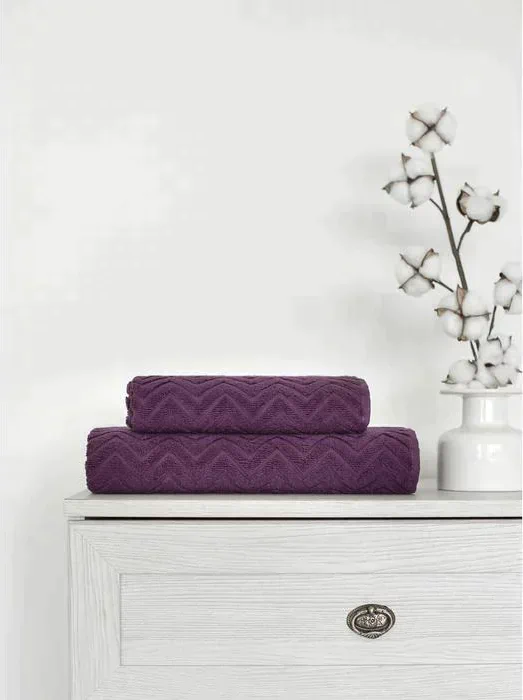 Полотенце махровое Zigzag, размер 50x90 см, цвет фиолетовый